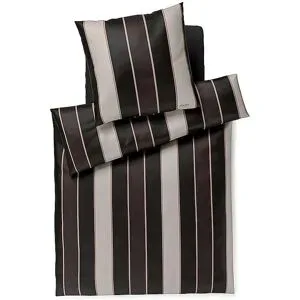 JOOP! Satin Bettwäsche STRIPES 70x90cm/140x200cm Schwarz schwarz baby