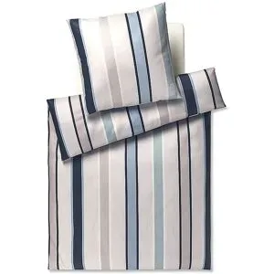 JOOP! Satin Bettwäsche Banks 70x90cm/140x220cm Ocean hellblau