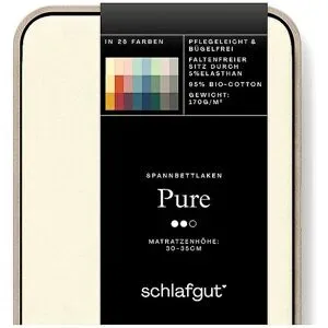 SCHLAFGUT Jersey Spannleintuch PURE 90x200cm Yellow Light S gelb baby