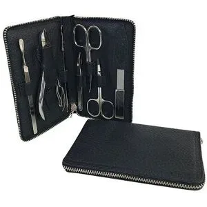HAMMANN Ledermanikürset (Schwarz, 7-teilig)
