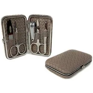 HAMMANN Ledermanikürset (Taupe/ 5 teilig)