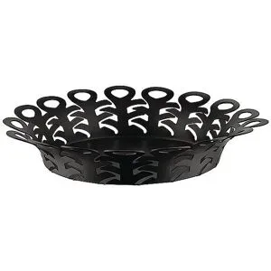 Alessi Korbschale VIMINI 27cm Edelstahl Epoxi. Schwarz schwarz