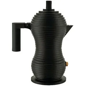 Alessi Espressomaschine Pulcina Black Alu/Schwarz 1 Tasse schwarz