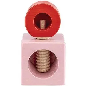 Alessi Nussknacker TWERGI Buchenholz Rosa/Rot rosa