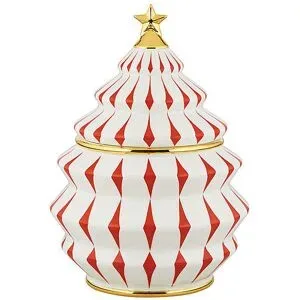 Alessi Weihnachts-Keksdose 2,1l DELIGHT Weiss/Rot rot