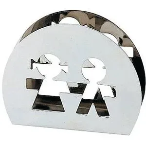 Alessi Serviettenhalter GIROTONDO Edelstahl silber