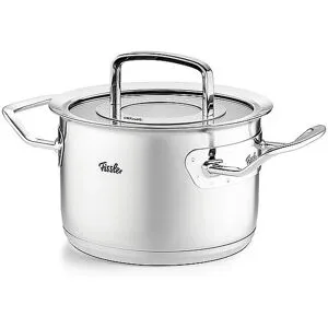 FISSLER Kochtopf mit Deckel ORIGINAL PROFI COLLECTION 16cm/2,1l Edelstahl/Matt silber