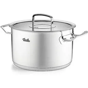 FISSLER Kochtopf mit Deckel ORIGINAL PROFI COLLECTION 24cm/6,3l Edelstahl/Matt silber