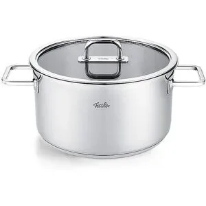 FISSLER Kochtopf mit Glasdeckel VISEO PRO 24cm/5,7cm Edelstahl silber
