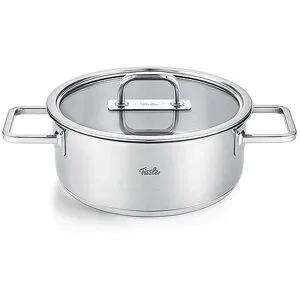 FISSLER Bratentopf mit Glasdeckel VISEO PRO 20cm/2,4l Edelstahl silber