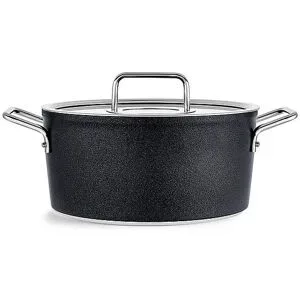 FISSLER Kochtopf mit Gasdeckel ADAM0ANT 24cm/4,9l Anihaft/Schwarz  schwarz