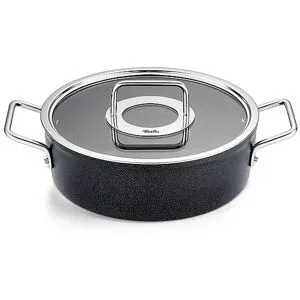 FISSLER Kochtopf mit Glasdeckel ADAMANT 24cm/3,1l Antihaft/Schwarz schwarz