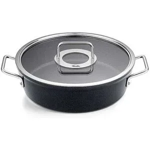 FISSLER Kochtopf mit Glasdeckel ADAMANT 28cm/4,3l Antihaft/Schwarz schwarz