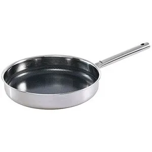 KELOMAT Pfanne 24cm PRIME Edelstahl mit Wabenstruktur  silber