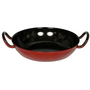 RIESS Emaille Schlemmerpfanne Classic - Color 20cm  dunkelrot