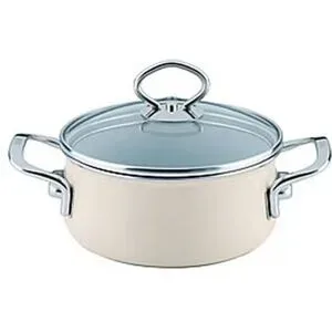 RIESS Kasserolle mit Glasdeckel NOUVELLE 20cm/2l Avorio beige