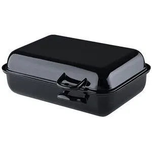 RIESS Emaille Doppelbräter Compact 37x22cm schwarz schwarz
