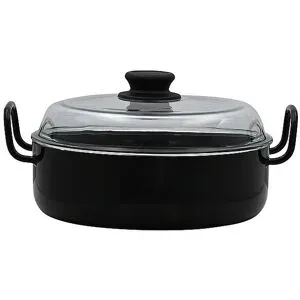 RIESS Emaille Omas Schmorpfanne 28cm Schwarz schwarz baby