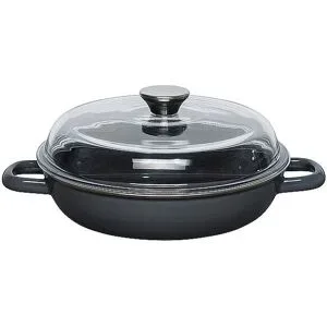 RIESS Schmorpfanne mit Deckel 24cm Dark Grey grau