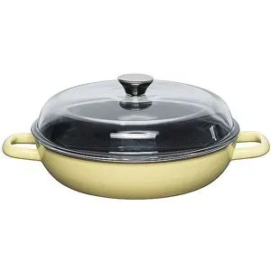 RIESS Schmorpfanne mit Deckel 28cm NOUVELLE Lemon gelb