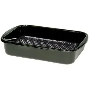 RIESS Grillpfanne mit Waffelboden 35x23cm Schwarz schwarz