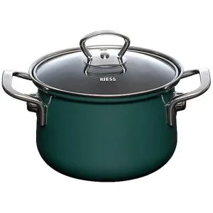 RIESS Fleischtopf mit Glasdeckel TEAL 16cm/1,5l Blaugruen petrol