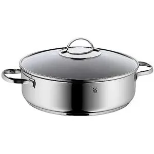 WMF Servier-Schmorpfanne mit Glasdeckel 28cm silber