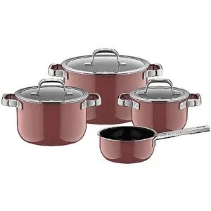 WMF Kochtopf Set 4tlg. FUSIONTEC MINERLA PRO Rose Quarz  beere