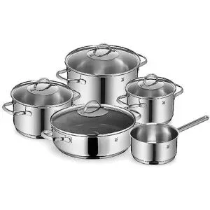 WMF Kochtopf Set 5tlg. mit Glasdeckel PROVENCE-PLUS Cromargan silber