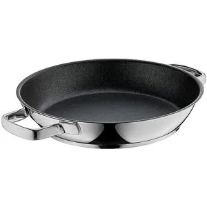 WMF PermaDur Advance Servierpfanne 28 cm kratzfeste Antihaftversiegelung wärmereduzierendre Griff, Schüttrand schwarz