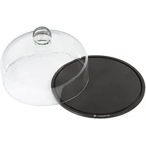 ZASSENHAUS COMFORT PLUS - Käseglocke mit Glasdeckel 28 cm schwarz