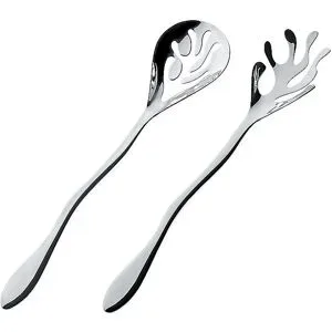 Alessi Salatbesteck Mediterraneo Edelstahl silber