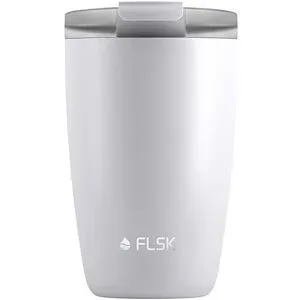 FLSK Isolierbecher - Thermosbecher CUP Coffee to go-Becher 0,35l Edelstahl White weiss baby