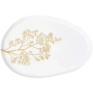 RAEDER Schale GOLDZWEIG 28,5x20cm Weiss weiss