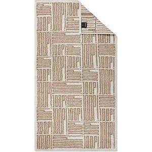 JOOP! Duschtuch 80x150cm BARS ALLOVER Creme beige