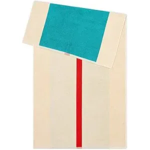 SUITE702 Duschtuch 70x140cm COMBED COTTON Red/Turquoise petrol baby
