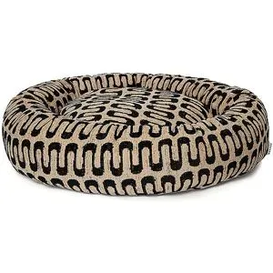 DOGGUO Hundebett ROUND RETRO-WAVE schwarz   M Damen