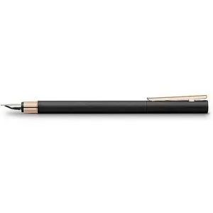 FABER-CASTELL Neo Slim Metall Füller Federbreite M, schwarz mit rosegold schwarz baby