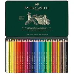 FABER-CASTELL Polychromos Farbstift 36er Metalletui dunkelgrün