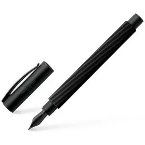FABER-CASTELL Füllhalter Ambition Italic Breit Obsidian Black schwarz
