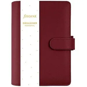 FILOFAX Terminplaner SAFFIANO PERSONAL ORGANISER  Dark Cherry  dunkelrot