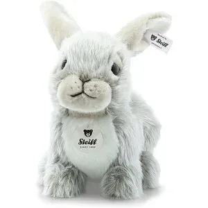 STEIFF Plüschtier Dormili Hase sitzend 21cm hellgrau baby