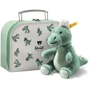 STEIFF Joshi Baby T-Rex im Koffer 16cm  petrol
