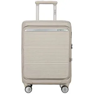 Samsonite Handgepäck Trolley PARALUX SPINNER 55cm erweiterbar Stone Grey creme Damen
