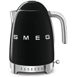SMEG Wasserkocher mit variabler Temperaturregelung 50's Style 1,7l Schwarz schwarz baby