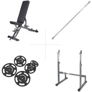 Taurus Hantelbank B900 inkl. Langhantelablage und 75kg Set