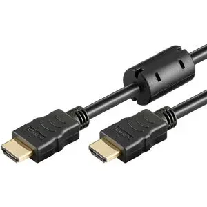 Goobay HDMI-Kabel - 1.4 - High Speed - Geeignet für 4K Ultra HD 2160p und 3D-Darstellung - Mit Ethernet - Ferritkern - 3 Meter - Schwarz