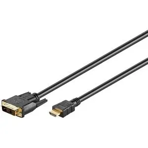 Goobay DVI-HDMI-Kabel High Speed - HDMI-A (Stecker) - HDMI 1.2 - 1,5 Meter - Schwarz