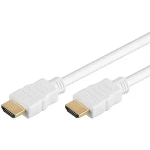 Goobay HDMI-Kabel weiß - 1.4 - High Speed - Geeignet für 4K Ultra HD 2160p und 3D-Darstellung - Verfügt über Ethernet - 1,5 Meter - Kurzes HDMI-Kabel - Weiß