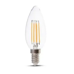 V-TAC E14 LED Lampe - 4 Watt 400 Lumen - 3000K warmweiß - Ersetzt 35W - E14 Fassung - Kerzenlampe - Kleine Fassung